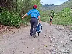 Old Perverted Laborer Fucks Busty Peasant Woman with Big Ass and Moaning Loud. Her Wet Pussy Drips as He Pounds Hard.