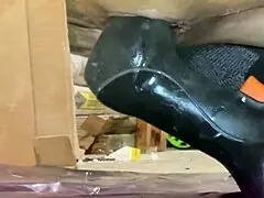 A day of hard work in his workshop with a horny stud