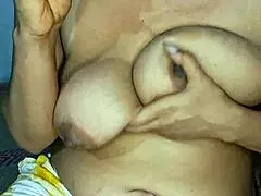 Wow, Desi Hot Alisha Bhabhi Squeezes Big Boobs and Sucks Dildo!