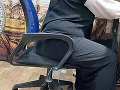 An Arab girl indulges in solo play while watching adult content