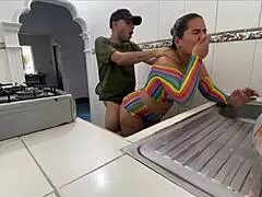 Curvy Neighbor’s Wife Gets Nailed with Blowjob and Creampie Indoors