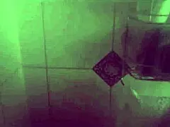 A hot woman has a shower with her stepson