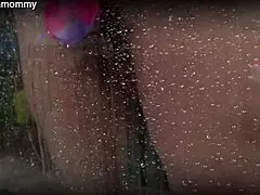 Dorm room spy cam: Chubby roommate's shower adventure