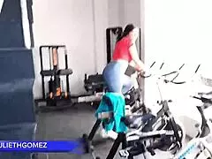 My stepfather and I train at the gym