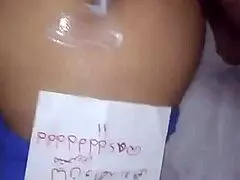 The cutie is massaging her hot Arab ass for relaxation