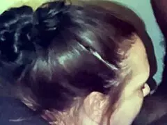 Girl skillfully sucks a thick black cock, making it a pleasure