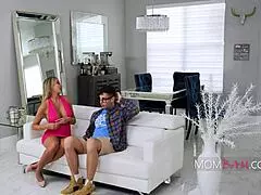 Busty milf teacher ridin virgin, tellin him ladies come first always. Mature cougar takes control!