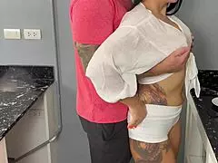 he nabbed me making coffee and drilled me right on the kitchen table