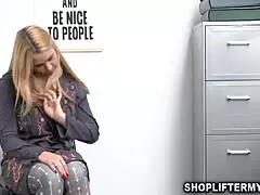 Stunning cop offers busty beauty deal