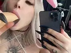 A bunny girl gets a great pleasure from fucking with a guy’s big cock