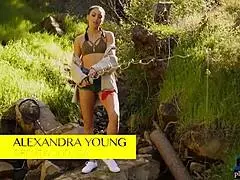 Petite mixed-race Asian babe Alexandra Young's solo video