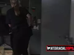 Suspicious guy caught, rough cop action