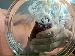 Gilf in the pool, friend caught cumshots in water