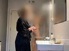 So, I caught my husband jerking to stepmom in bathroom. Joined the family voyeur fun!
