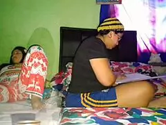 My big cock self-pleasure while my stepsister studied