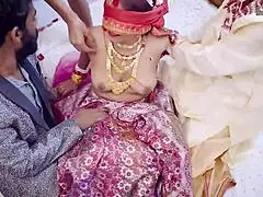 wow, desi wife’s 1st suhagarat gangbang is wild! 😍