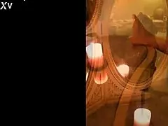 Hot masturbation in front of a beautiful antique mirror