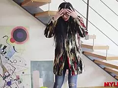 Mylfex - the Spanish girl is arguing with the owner of the house