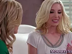 Tiny Teen Grinds Hard on Stepmom in Wild Lesbian Scissoring