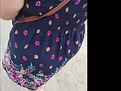 yo, check this madura in a skirt flashing upskirt on the street, ends up giving it all!