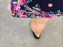 yo, check this madura in a skirt flashing upskirt on the street, ends up giving it all!