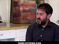 Big Tits Blonde Petite Milf Stepmom Masturbates Watching Stepson, Gets Nailed Hard
