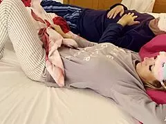 Wife surprises husband with a steamy morning cumshot