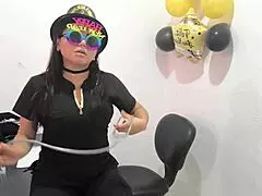 I can’t believe how this anal plug feels in my hot office butt