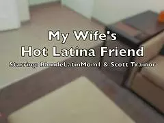 Curvy blonde milf rides doggystyle, begs for cum in Spanish