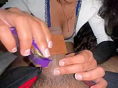 Chocolate-Coated Indian Desi Village Girlfriend, 18, Sucked Dry with Passion!
