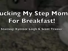 wanna see me banging my step mom for breakfast? kymber leigh goes all in!