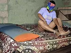 Indian Desi Step Sister Engages in Steamy Sex with Intense Fingering in Bathroom.