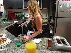 wanna see me banging my step mom for breakfast? kymber leigh goes all in!