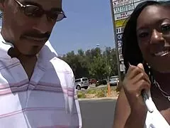 black milf janea jolie expertly sucking a massive rod