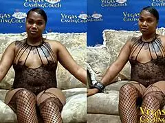 Pretty Ebony Ass Fucked, Throat Fucked, Bound Tight, Hitachi Orgasm, BDSM Anal Hook, Fingered Hard
