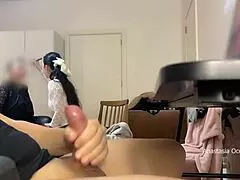 My stepmom and I caught my husband jerking to porn today.