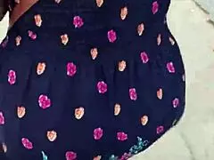 Milf Upskirt Flashing in Public Street with Sexy Lingerie