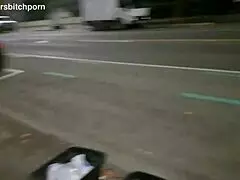 Brazen kiwi woman gets humiliated on the sidewalk in public view. A motorist yells out in shock.
