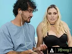 Worried Milf Christie Stevens Allows 18yo Gamer Teen to Bang Her for Workout