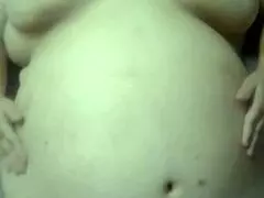 SSBBW Big Belly Pussy Fucked POV Style as Husband Rubs and Cums on It