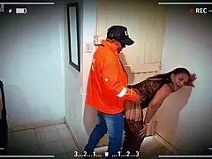 Casual Sex with Delivery Guy: Sucking Cock and Getting Fucked in Lingerie for Quick Thrills