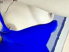 Perverted stepmother shoves a cucumber straight into her tight pussy! 🥒