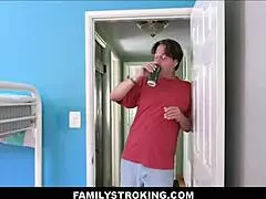 familystroking com - young blonde teen guided by stepdad after mom trouble