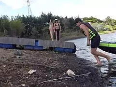 I get fucked hard by my step-mother’s suitor outdoors. We’re caught by her and my step-dad!