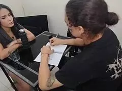 Hey, watch this sexy Latina secretary get pounded by a massive cock, she just craves it!
