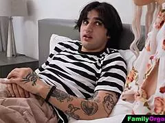 holy crap, stepson caught watching the gals touch themselves in a group!