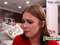 Tree Trimming Turns Into Wild Family Threesome at Christmas
