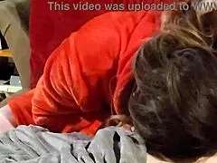 Milf in Fleece Robe Came to Cuddle but Craved a Mouthful of My Cock