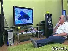 Hot Japanese Babe Gets Banged Hard by Old Boy in Group Action
