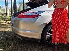 caught fucking in forest, feeling so wild and exposed